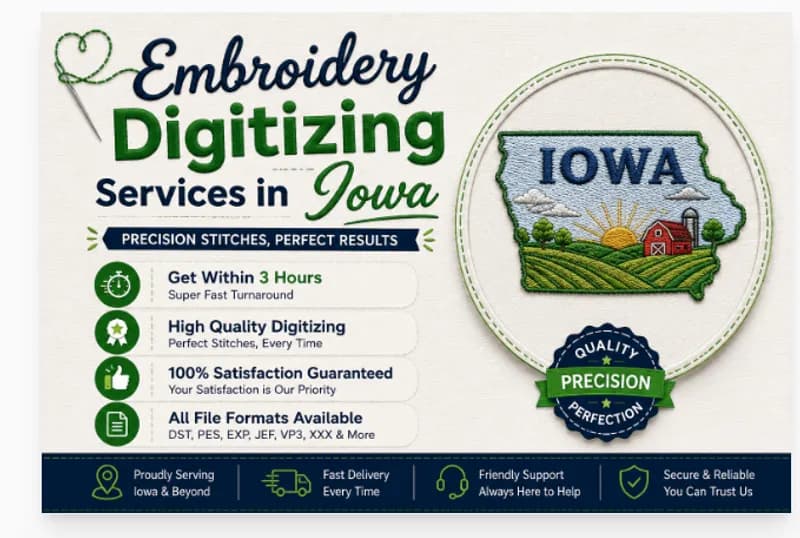 Iowa Embroidery Digitizing Services