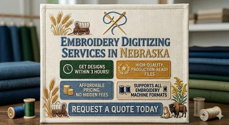 Embroidery Digitizing Services in Nebraska