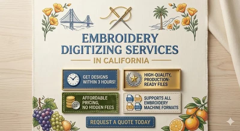 Embroidery Digitizing Services in California Embroidery Digitizing Services in California